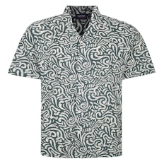 Espionage All Over Abstract Print Shirt Olive/Ecru